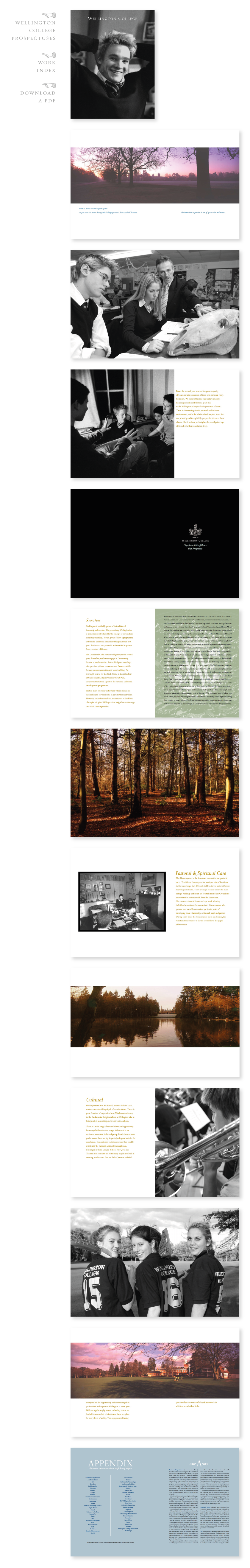 Scottish school and college and university prospectus designer, Wellington College prospectus
