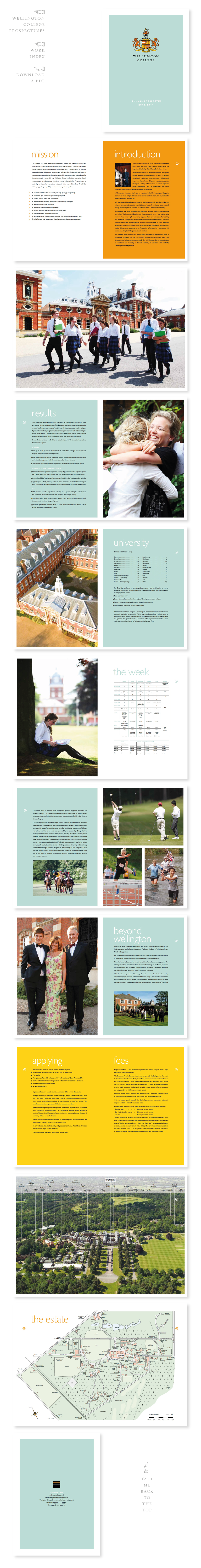 Scottish school and college and university prospectus designer, Wellington College prospectus
